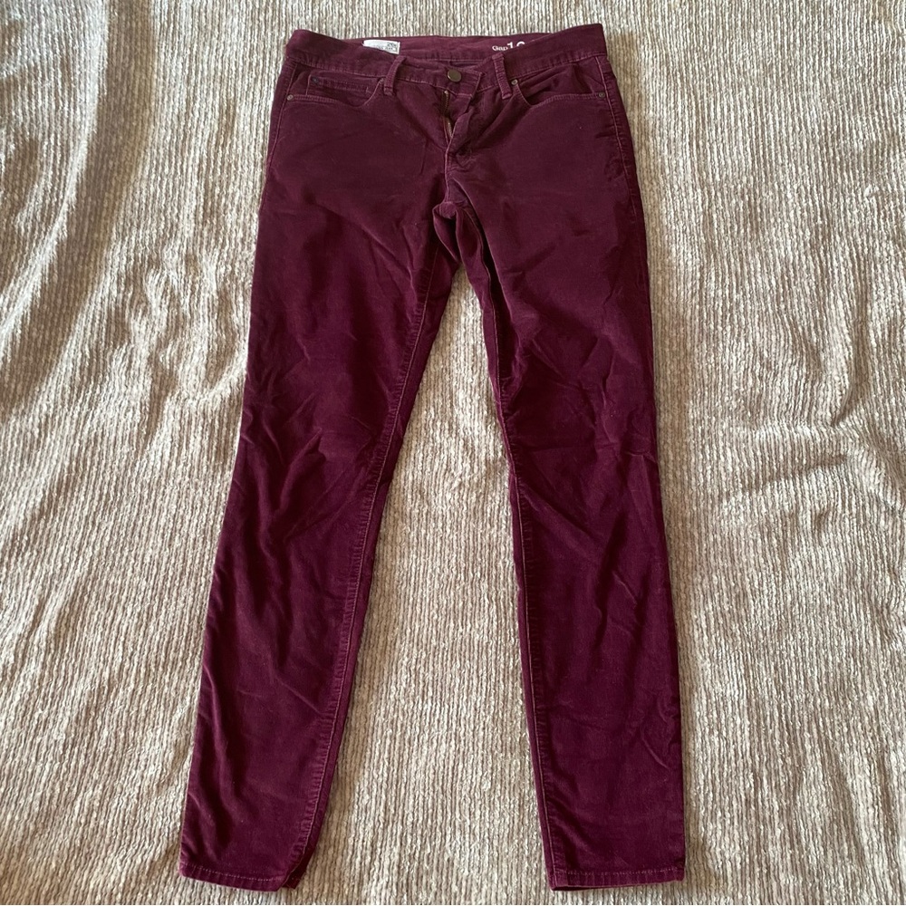 Gap Corduroy Legging Jeans, Plum, Size 26r, Like New